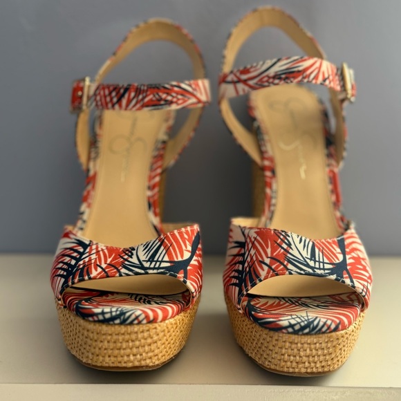Jessica Simpson Tropical Woven Platform Sandals | Resort Vacation | Size 9 - Picture 2 of 12